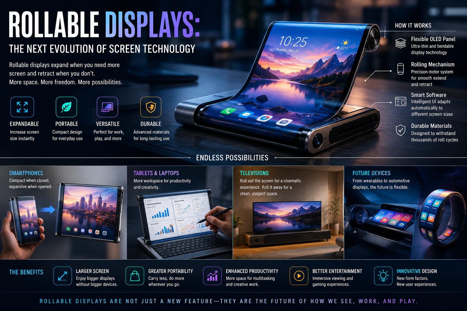 Rollable Displays: The Next Evolution of Screen Technology